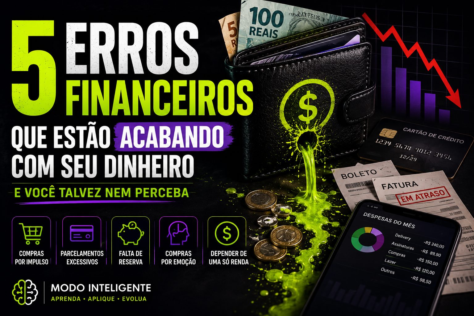 5 erros financeiros que prejudicam seu dinheiro